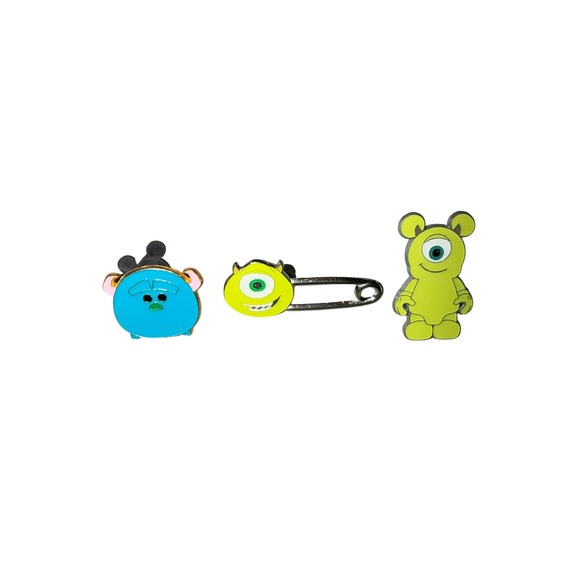 Disney Jewelry - Disney Monsters Inc Pin Lot Sulley Tsum Mike Safety Pin Vinylmation Park Series